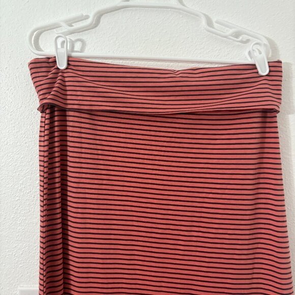 Carve Designs Pink Striped Maxi Skirt Foldable Thick Waistband Size Large - Picture 2 of 5